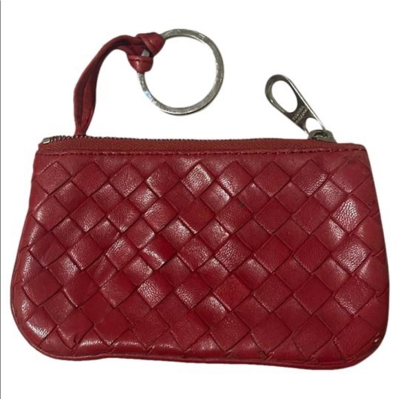 Bottega Veneta Red Key/Card/Coin/Cash Pouch - Picture 3 of 9